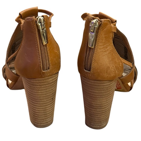 Leather woven Vince Camuto block heels - Picture 3 of 7